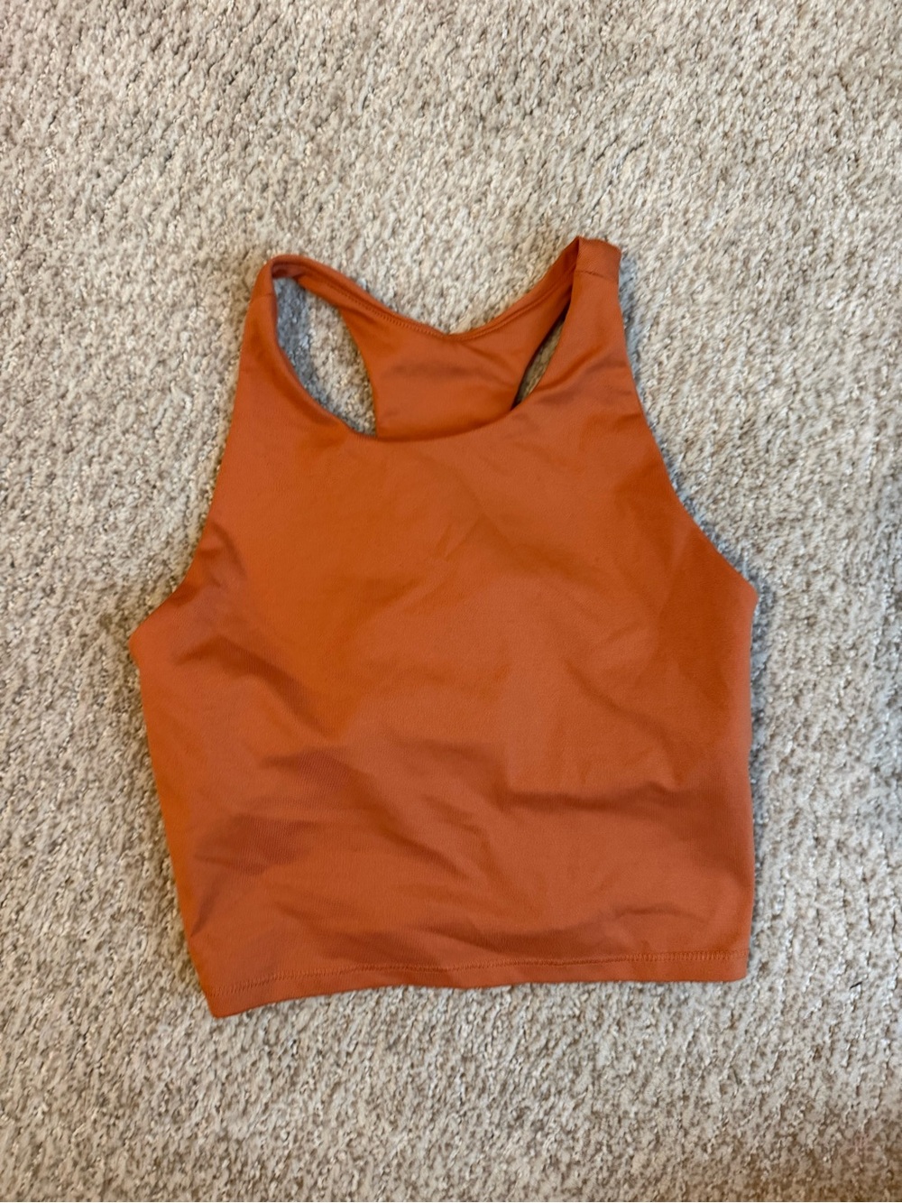 DSG Rust Orange Racerback Crop Tank Top